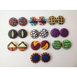 Button earrings