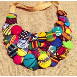 Button bib Necklace